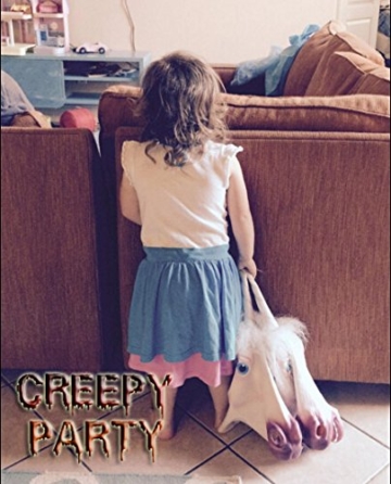 CreepyParty Deluxe Neuheit-Halloween-Kostüm-Party-Latex-Tierkopf-Schablone Einhorn - 