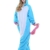 ABYED® Kostüm Jumpsuit Onesie Tier Fasching Karneval Halloween kostüm Erwachsene Unisex Cosplay Schlafanzug- Größe L-für Höhe 164-174CM, Blaue Einhorn - 2