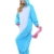 ABYED® Kostüm Jumpsuit Onesie Tier Fasching Karneval Halloween kostüm Erwachsene Unisex Cosplay Schlafanzug- Größe S - für Höhe 148-155cm, Blaue Einhorn - 3