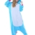 ABYED® Kostüm Jumpsuit Onesie Tier Fasching Karneval Halloween kostüm Erwachsene Unisex Cosplay Schlafanzug- Größe S - für Höhe 148-155cm, Blaue Einhorn - 4