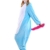 CozofLuv Einhorn Kostüm Erwachsene Tier Jumpsuits Pyjama Nachthemd Nachtwäsche Karnevalskostüme Faschingskostüm Kapuzenkostüm (S: 150-160cm, Blau) - 2