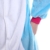CozofLuv Einhorn Kostüm Erwachsene Tier Jumpsuits Pyjama Nachthemd Nachtwäsche Karnevalskostüme Faschingskostüm Kapuzenkostüm (S: 150-160cm, Blau) - 3