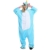 Crazy lin Einhorn Pyjamas Tier Jumpsuit Erwachsene Fasching Kostüm Unisex Sleepsuit Cosplay Nachtwäsche(M, Blau) - 3