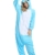 Einhorn Kostüm Pyjama Jumpsuit Cosplay Schalfanzug Festliche Anzug Flanell Tierkostüm Kartonkostüm Tierschalfanzug(XL,Blau) - Mescara - 3