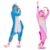 Einhorn Pyjamas Kostüm Jumpsuit Erwachsene Unisex Tier Cosplay Halloween Fasching Karneval Plüsch Schlafanzug Tierkostüme Anzug Flanell, M,Blau - 9