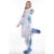 JINZFJG Erwachsene Damen/Herren  Tier-Kostüm Jumpsuit Schlafanzug Pyjamas Einteiler, Blau Einhorn, M (Körpergröße 160-169 cm) - 4