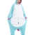 Kigurumi Blau Einhorn Pyjamas Kostüm Jumpsuit Tier Schlafanzug Erwachsene Unicorn Fasching Cosplay Onesie S - 2