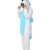 LATH.PIN Tier Pyjama Einhorn Kostüm Karton Tierkostüme Halloween Kostüme Jumpsuit Erwachsene Schlafanzug Unisex Cosplay- Gr, S(Höhe142-155CM), Einhorn blau - 4