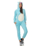 LBB 84K1 Damen Jumpsuit Einteiler Overall Tier Anzug Blaues Einhorn Gr M - 1