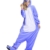 Mescara Einhorn Kostüm Pyjama Jumpsuit Cosplay Schalfanzug Anzug Flanell Tierkostüm Kartonkostüm Tierschalfanzug Fasching S (für 145-154 cm), Blau-2 - 6