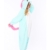 Minetom Einhorn Pyjamas Kostüm Jumpsuit -Karneval Cosplay Tier Schlafanzug Onesize Erwachsene Unisex Blau S - 2
