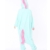 Minetom Einhorn Pyjamas Kostüm Jumpsuit -Karneval Cosplay Tier Schlafanzug Onesize Erwachsene Unisex Blau S - 3