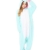 Minetom Einhorn Pyjamas Kostüm Jumpsuit -Karneval Cosplay Tier Schlafanzug Onesize Erwachsene Unisex Blau S - 1