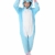 Tier Karton Kostüm Einhorn PyjamaTierkostüme Jumpsuit Erwachsene Schlafanzug Unisex Cosplay XL(Höhe175-182CM) Blau - 2