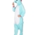 Tier Karton Kostüm Einhorn PyjamaTierkostüme Jumpsuit Erwachsene Schlafanzug Unisex Cosplay XL(Höhe175-182CM) Blau - 4