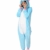 Très Chic Mailanda Einhorn Pyjamas Kostüm Jumpsuit -Karneval Cosplay Tier Schlafanzug Onesies Erwachsene Unisex Kigurumi (Large, Blau) - 2