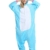 Unicorn Pajamas Cosplay Unicorn Costumes Animals Sleepwear Flannel Jumpsuits Unisex-Adult Nightwear Party Costumes (M, Blau) - 3