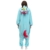 Unisex Einhorn Kostüm Pyjamas Tier Schlafanzug Karton Jumpsuit Nachthemd Erwachsene Fasching Cosplay Overall (XL für 178-187CM, Blau) - 5