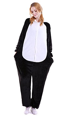ABYED® Kostüm Jumpsuit Onesie Tier Fasching Karneval Halloween kostüm Erwachsene Unisex Cosplay Schlafanzug- Größe L-für Höhe 164-174CM, Panda - 4