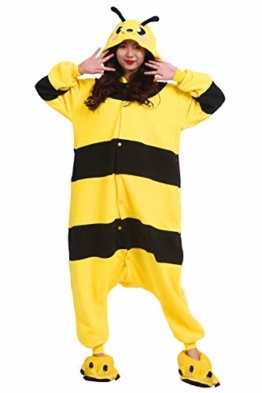 AKAAYUKO Pyjamas Schlafanzug Erwachsene Cosplay Kostüm Karneval Halloween Gelbe Bienen - 1