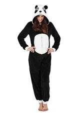 Continental Damen Jumpsuit Overall Tiere Gesichter Öhrchen 3D Kapuze Panda 3D All in One 79665/79765 M - 1