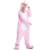 Crazy lin Einhorn Pyjamas Tier Jumpsuit Erwachsene Fasching Kostüm Unisex Sleepsuit Cosplay Nachtwäsche(M, Rosa) - 3
