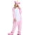 Crazy lin Einhorn Pyjamas Tier Jumpsuit Erwachsene Fasching Kostüm Unisex Sleepsuit Cosplay Nachtwäsche(M, Rosa) - 1
