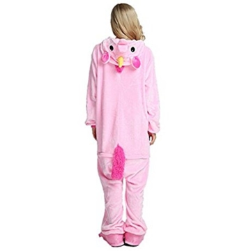 Crazy lin Einhorn Pyjamas Tier Jumpsuit Erwachsene Fasching Kostüm Unisex Sleepsuit Cosplay Nachtwäsche(M, Rosa) - 7