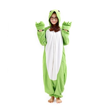 DarkCom Tier-Kostüm für Erwachsene Unisex-Modell Einteiler Jumpsuit ideal Pyjama oder Cosplay-Verkleidung Frosch - 2