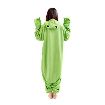 DarkCom Tier-Kostüm für Erwachsene Unisex-Modell Einteiler Jumpsuit ideal Pyjama oder Cosplay-Verkleidung Frosch - 3