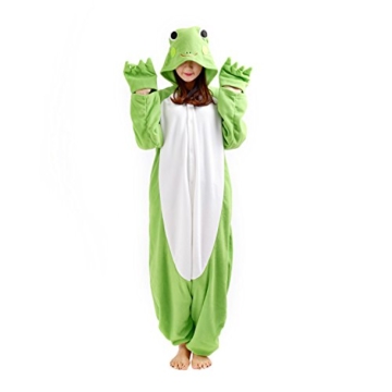 DarkCom Tier-Kostüm für Erwachsene Unisex-Modell Einteiler Jumpsuit ideal Pyjama oder Cosplay-Verkleidung Frosch - 1
