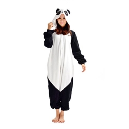 DarkCom Tier-Kostüm für Erwachsene Unisex-Modell Einteiler Jumpsuit ideal Pyjama oder Cosplay-Verkleidung Panda - 1