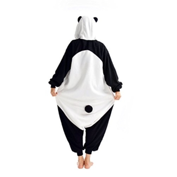 DarkCom Tier-Kostüm für Erwachsene Unisex-Modell Einteiler Jumpsuit ideal Pyjama oder Cosplay-Verkleidung Panda - 3