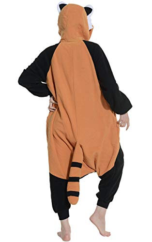 DATO Pyjama Tier Onesies Rote Panda Erwachsene Kigurumi Unisex Cospaly Nachtwäsche für Hohe 140-187CM - 2