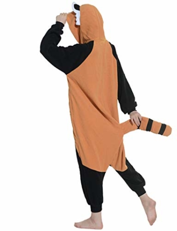 DATO Pyjama Tier Onesies Rote Panda Erwachsene Kigurumi Unisex Cospaly Nachtwäsche für Hohe 140-187CM - 3