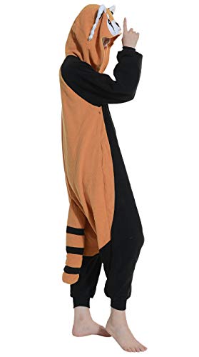 DATO Pyjama Tier Onesies Rote Panda Erwachsene Kigurumi Unisex Cospaly Nachtwäsche für Hohe 140-187CM - 4