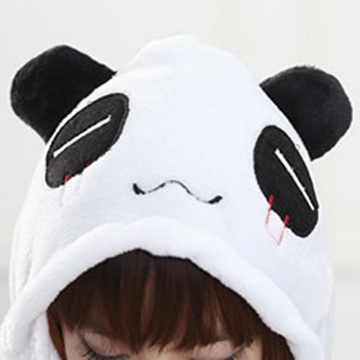 Dihope Panda Kostüm Jumpsuit Cartoon Nachtwäsche Kapuzenkostüm Overall Cosplay Hausanzug Tierschlafanzug Faschingskostüm - 2