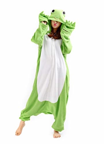 Erwachsene Tier Schlafanzug Kigurumi Pyjamas Cosplay Kostüm Overall Animal Sleepwear Frosch S - 2