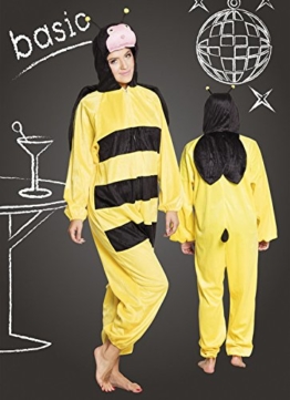 Faschingsfete Kinder Motto-Party Karneval Kostüm Honig Biene, Onesie-Jumpsuit, 152-164, 12-14 Jahre, Mehrfarbig - 1