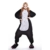 Free Fisher Damen/Herren Cosplay Tierkostüm Schlafanzug Pyjamas Jumpsuit Overall Einteiler, Panda Schwarz, L (Körpergröße 170-178 CM) - 3