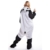 JINZFJG Erwachsene Damen/Herren  Tier-Kostüm Jumpsuit Schlafanzug Pyjamas Einteiler, Weiß-Schwarz Panda, M (Körpergröße 160-169 cm) - 4