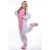 JINZFJG Erwachsene Damen/Herren  Tier-Kostüm Jumpsuit Schlafanzug Pyjamas Einteiler, Rosa Einhorn, XL (Körpergröße 178-188 cm) - 3