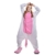 JINZFJG Erwachsene Damen/Herren  Tier-Kostüm Jumpsuit Schlafanzug Pyjamas Einteiler, Rosa Einhorn, XL (Körpergröße 178-188 cm) - 1