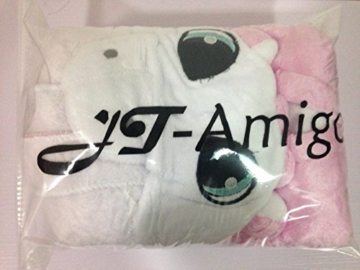 JT-Amigo Damen Herren Tier Kostüm Pyjama Jumpsuit Schlafanzug Overall, Einhorn Rosa Kostüm, Gr. M - 4