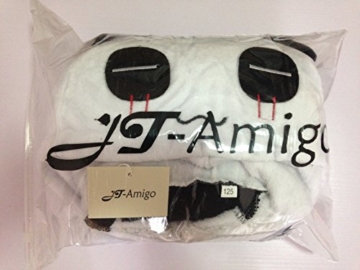 JT-Amigo Damen Herren Tier Kostüm Pyjama Jumpsuit Schlafanzug Overall, Panda Kostüm, Gr. M - 4