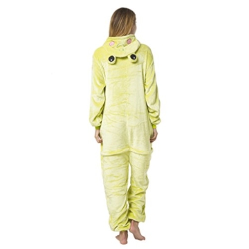 Katara 1744 -Frosch Kostüm-Anzug Onesie/Jumpsuit Einteiler Body für Erwachsene Damen Herren als Pyjama oder Schlafanzug Unisex - viele verschiedene Tiere - 5