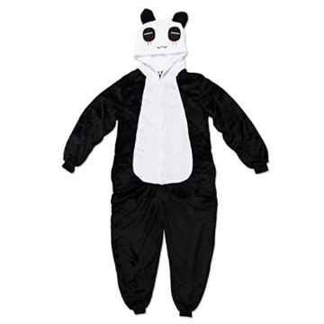 Katara 1744 - Panda Kostüm-Anzug Onesie/Jumpsuit Einteiler Body für Erwachsene Damen Herren als Pyjama oder Schlafanzug Unisex - viele verschiedene Tiere - 1