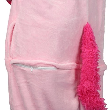 LATH.PIN Tier Pyjama Einhorn Kostüm Karton Tierkostüme Halloween Kostüme Jumpsuit Erwachsene Schlafanzug Unisex Cosplay- Gr, L(Höhe162-175CM), Rosa Pferd - 7