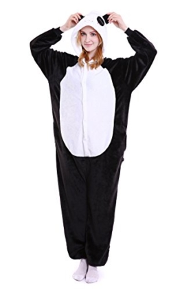 LazLake Jumpsuit Tier Fasching Pyjama Kostüm Onesie Overall Schlafanzug Erwachsene Unisex Kigurumi Panda S - 1