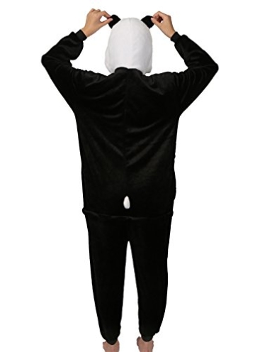 Luojida Pyjamas Einhorn Kostüm Jumpsuit Schlafanzug Plüschtier Flanell Cosplay Karneval Fasching (XL: für Höhe 178-187, Panda) - 2
